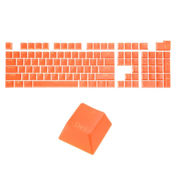 108 Keys Pudding Keycaps Set OEM Profile ABS for Mechanical Keyboard Layout, Orange