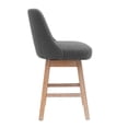 thumbnail image 4 of Costaelm Amélie 26" Upholstered Swivel Counter Height Bar Stool, Gray, 4 of 11