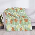 thumbnail image 3 of Naloa Tropical Flowers Flannel Blankets - Thick and Warm Blanket for Winter, Soft Fuzzy Plush King Blanket for All Seasons80"x60", 3 of 6