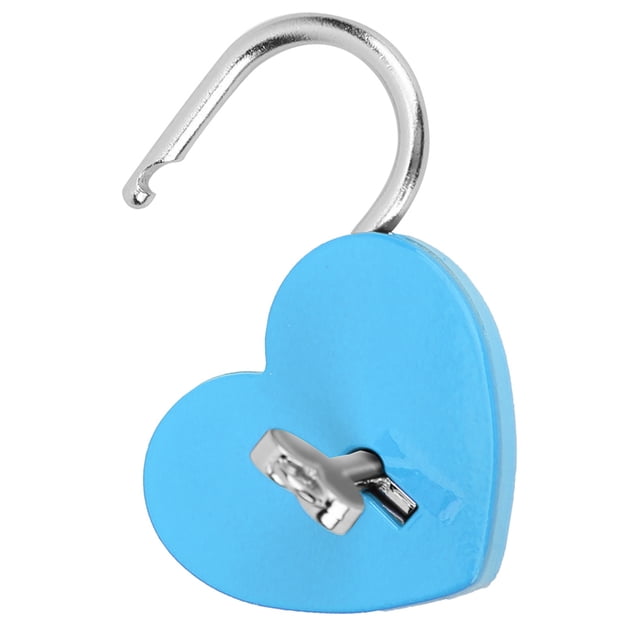 Heart Lock Metal Exquisite Padlock with Key, Small Size Mini Heart Shape Padlock Key Padlock Heart Padlock for Diary, Jewelry Box, Luggage