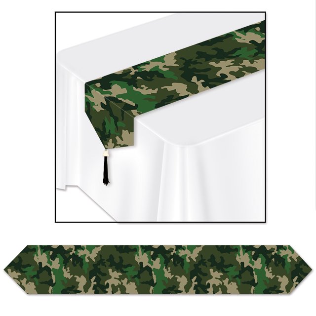 Camino de mesa de camuflaje estampado (paquete de 12) The Beistle Company 59848
