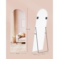 thumbnail image 5 of "SONGMICS Full Length Mirror, 160 x 50 cm, Full BodyMirror with Stand, Aluminium Alloy Frame Floor Mirror, Tempered Glass, for Bedroom, Living Room, Clpakroom, Arched Matte White, 5 of 5