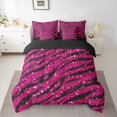 thumbnail image 2 of Homewish Tiger Stripes 7-Piece Twin Bedding Sets,Jungle Animal Bedding Comforter Set,Hotpink Bling Print Sheet Sets For Gir Boy,Super Cozy Room Decor Reversible, 2 of 8