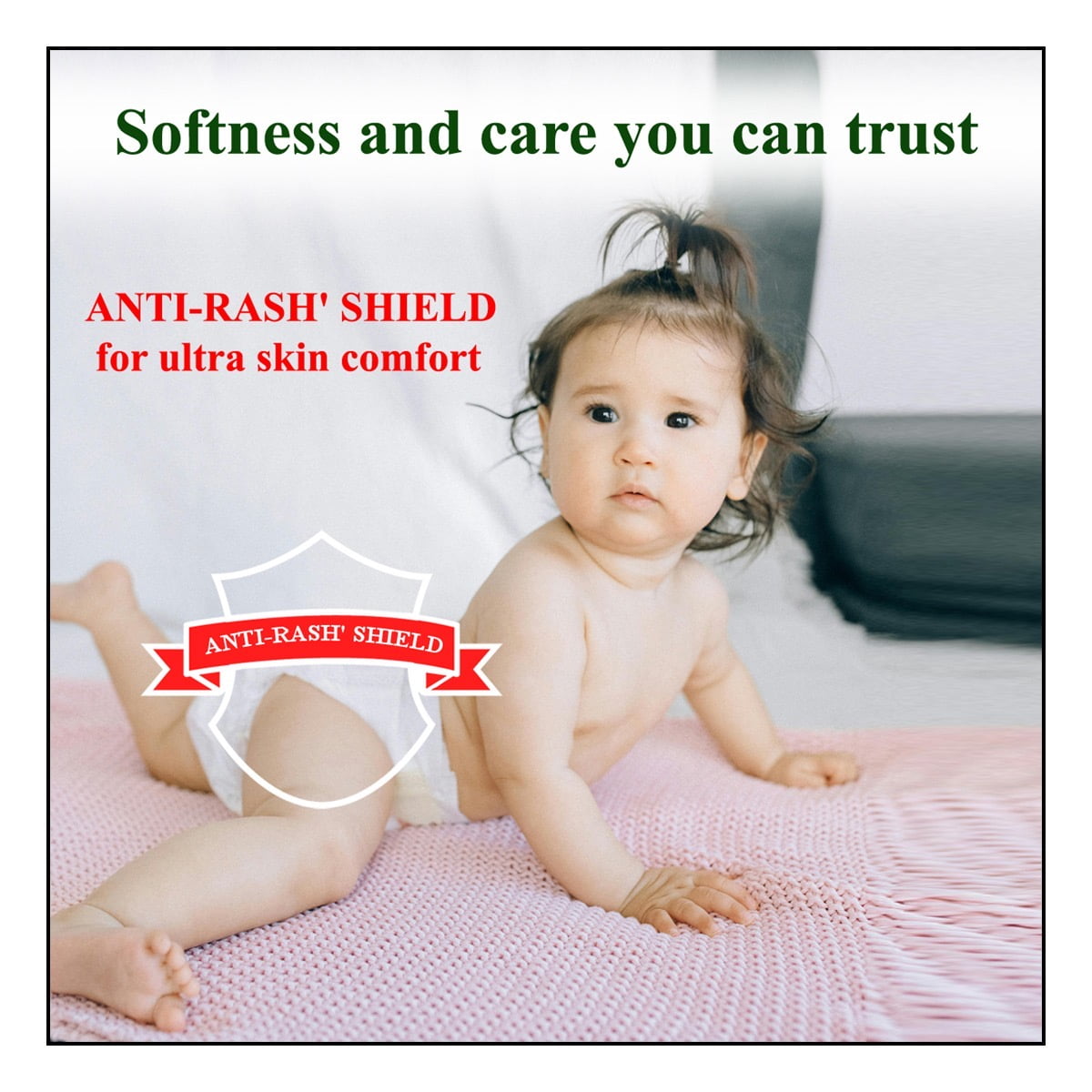 Little Vee Shea Butter Essentials Diapers, Size 2,(104 Count)-(13-24 lbs) (Select for More Options)