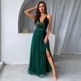 thumbnail image 2 of Women's Summer Solid Color Sexy Strap Open Dress with Large Openings, 2 of 6