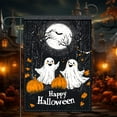 thumbnail image 5 of Happy Halloween Garden Flag 12X18 IN Double Sided Vintage Ghosts Pumpkins Garden Flags for Halloween Harvest Farmhouse Fall Yard Outside Decoration, 5 of 6