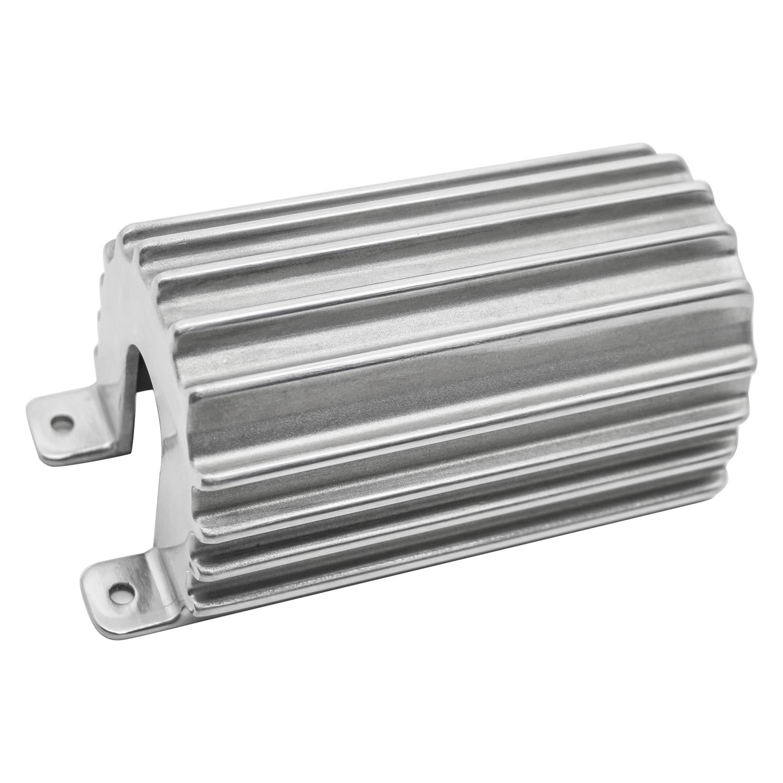Polished Aluminum Finned Ignition Coil Cover Round