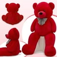 thumbnail image 5 of MorisMos Giant Teddy Bear 55" Stuffed Animal Soft Big Bear Plush Toy, 5 of 7