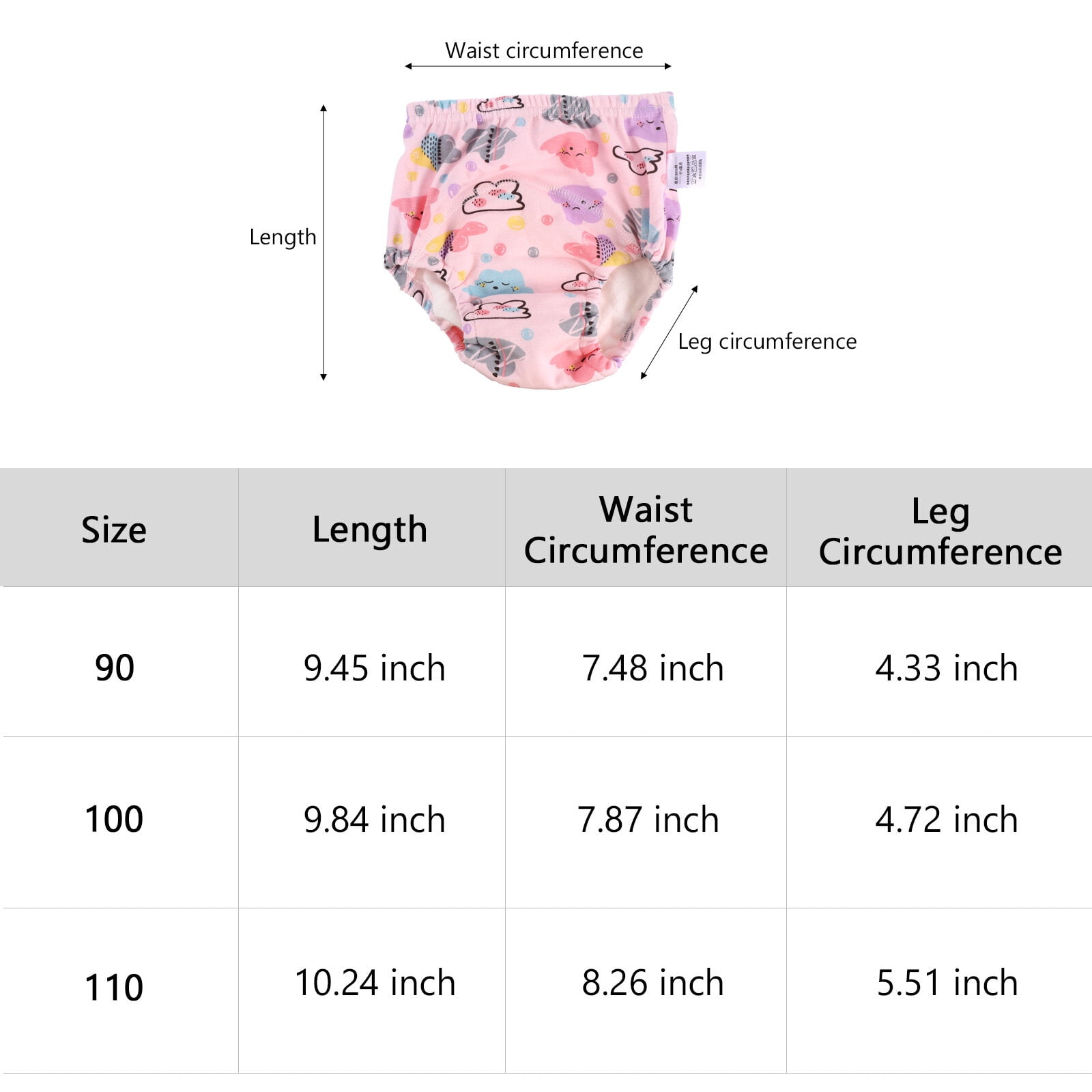 3pcs Breathable Training Pants Diapers for Infants and Toddlers