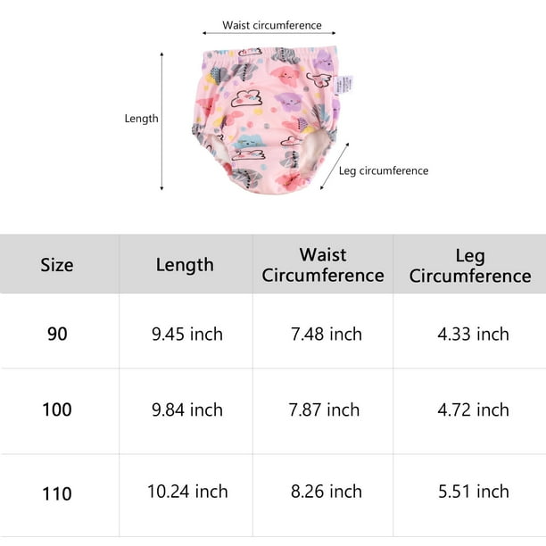 3pcs Breathable Training Pants Diapers for Infants and Toddlers