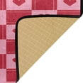 thumbnail image 6 of Coolnut Valentine's Day Kitchen Rug 39"x20", Creative Lattice Love Heart Non Slip Washable Cushioned Carpets Polyester AntiFatigue Comfort Porch Floor Mat for Washroom Bedroom Bedroom Office, 6 of 7