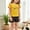 Yellow, variant on ZOYOEN Toddler Girls Outfit Sets- Casual Cute Tees and Shorts Cotton Short Sleeve Kids Summer Clothes Orange Size 4 T