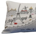 thumbnail image 3 of 35" White Paris Daylight Skyline Lumbar Decorative Pillow, 3 of 6