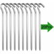 thumbnail image 5 of Estaca de Fijación 20 Piezas Estacas de Tienda Gancho de Estacas de Tierra para Tienda de Campaña Jardinería Tienda de Sardinas de Acero Galvanizado Plata, 5 of 5
