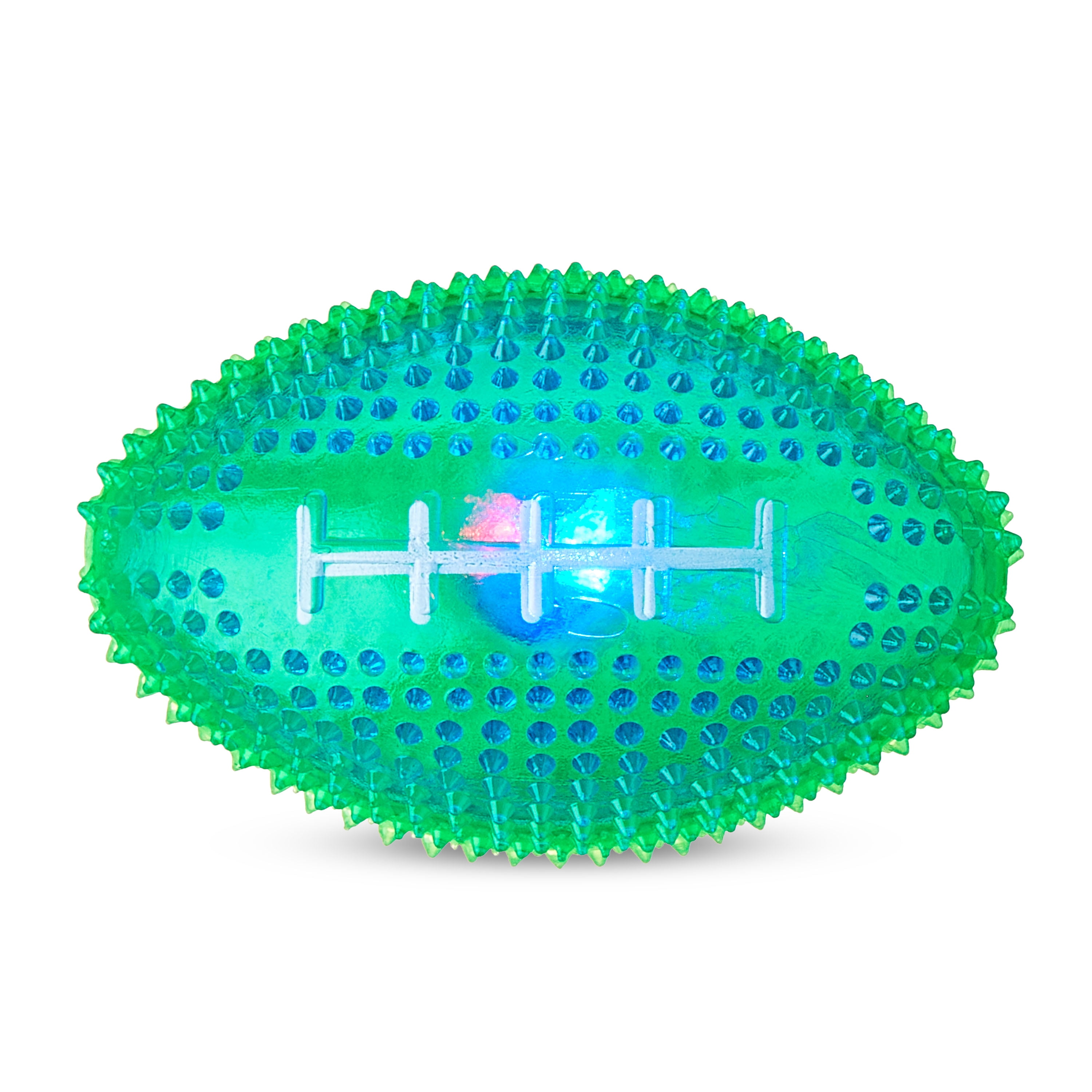 (6 pack) 1 Count, Blue/Green Light-Up Football, Party Favor, by Way To Celebrate