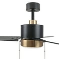 thumbnail image 6 of 52'' Black and Gold Indoor Ceiling Fan with Pull Chains and Light, 6 of 6