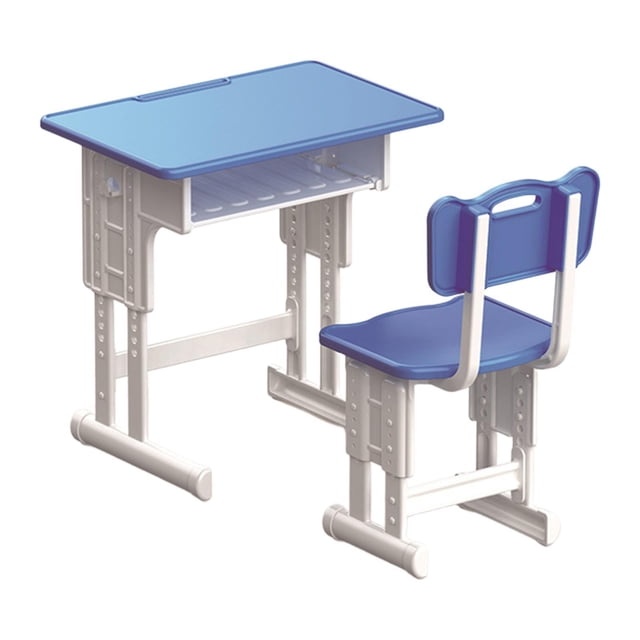 Juego de escritorio y silla para casa de muñecas, decoración de casa de muñecas, muebles de casa de muñecas 1/12 para Diorama , Azul