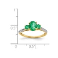 thumbnail image 3 of 1.00 Carat (ctw) Three-Stone Emerald Ring in 14K Yellow Gold, 3 of 4