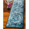 thumbnail image 3 of Unique Loom Imperial Collection Area Rug - Lygos (2' x 6' 1" Runner Blue/Black), 3 of 6