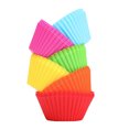 thumbnail image 1 of Chainplus Silicone Cupcake Moulds Reusable Baking Cups Nonstick Bakeware Muffin Bread Cake Molds Cupcake Baking Liners, 24-Pcs, 1 of 8