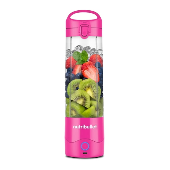 nutribullet Portable Blender, Cordless, 20oz Vessel, Personal Blender, USB-C Rechargeable, Bright Pink, NBPB50100BP