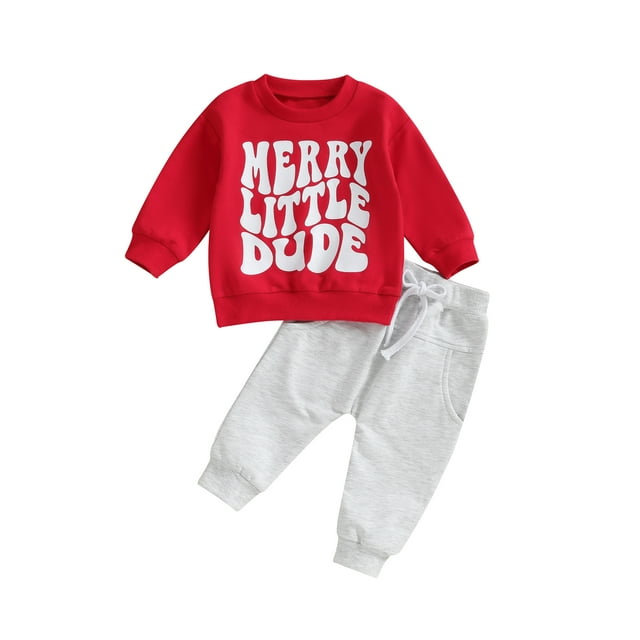 ZAXARRA Toddler Boys 2PCS Pants Sets Long Sleeve Letter Print Sweatshirt and Drawstring Pants Sets