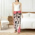 thumbnail image 4 of Salouo Pink Cheetah Art Print Women's Pajama Pants Casual Loose Sweatpants PJs Flowy Pants Drawstring Palazzo for Women Wide Leg Pants Lounge Pajama -XX-Large, 4 of 8