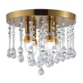 thumbnail image 3 of Aiwen Stylish Luxe Crystal Chandelier Ceiling Lamp Modern Decoration Light Fixture Gold, 3 of 10