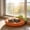 Orange, variant on Blaxill Carrot Shaped Pet Mat for Cats | Round Cozy Flannel Bed | Soft Warm Cushion for Small Dogs | Plush Floor Rug | Cute Orange Design | 55x43cm | Indoor Winter Comfort