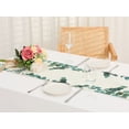 thumbnail image 5 of Unique Bargains Floral Printed Linen Printed Table Runner for Daily Decoration Green 13"x71", 5 of 5