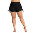 thumbnail image 3 of Charmo Womens Plus Size Swim Shorts High Waisted Swimsuit Shorts Boyleg Swim Bottoms Side Drawstring Bathing Suit Shorts, 3 of 6