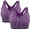 Purplex2, variant on Women Sports Bra Front Zipper Yoga Bras Padded Stretch Fitness Tops Workout Gym Activewear Yoga Bra for Gym Running Workout Fitness