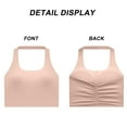 thumbnail image 4 of Dinheiro 2 sujetadores deportivos para mujer, camisetas de entrenamiento, correas anchas, yoga, gimnasio, fitness, top de fitness, gris+rosa, 10,, 4 of 8