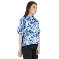 thumbnail image 4 of Moomaya WoMen's Printed Top Collar Neck Button-Down Shirt Short Sleeve Tunic, 4 of 8