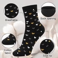thumbnail image 3 of Loritta Secret Womens Crew Socks, 7 Pairs Cotton Black Funny Casual Soft Dress Socks for Women Ladies Size 9-11, 3 of 9