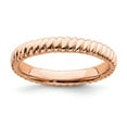 thumbnail image 1 of 925 Sterling Silver Stackable Pink-plated Ring Eternity Band Size 7, 1 of 6
