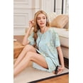 thumbnail image 5 of Ekouaer Nightgowns for Women Bamboo Viscose Sleep Shirts Short Sleeve Nightshirt Casual Sleepdress Soft Sleepwear, 5 of 6