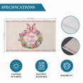 thumbnail image 6 of Happy Easter Placemats Set of 4, Rabbits Bows Spring Tulips Eggs Retro Placemats for Dining Table, Place Mats for Kitchen Tabletop, Waterproof Wipeable Dining Table Mats Set, 6 of 9