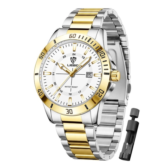 SKMEI Watches for Men Luxury Business Quartz Analog Waterproof Wrist Watch Stainless Steel Mens Watch with Date Luminous