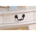thumbnail image 3 of Poundex Furniture Wood Vanity Set with Mirror in White Color, 3 of 10
