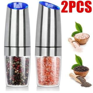 ABLEGRID Electric Salt and Pepper Grinder 2 in 1 Battery Powered, Pepp –