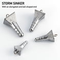 thumbnail image 3 of 5 Pack Storm Sinker Pyramid Hatteras Surf Fishing Lead Weight Saltwater Beach Casting Sea Bottom Holder Inshore 3oz-5 Pack 3oz-5 Pack, 3 of 8