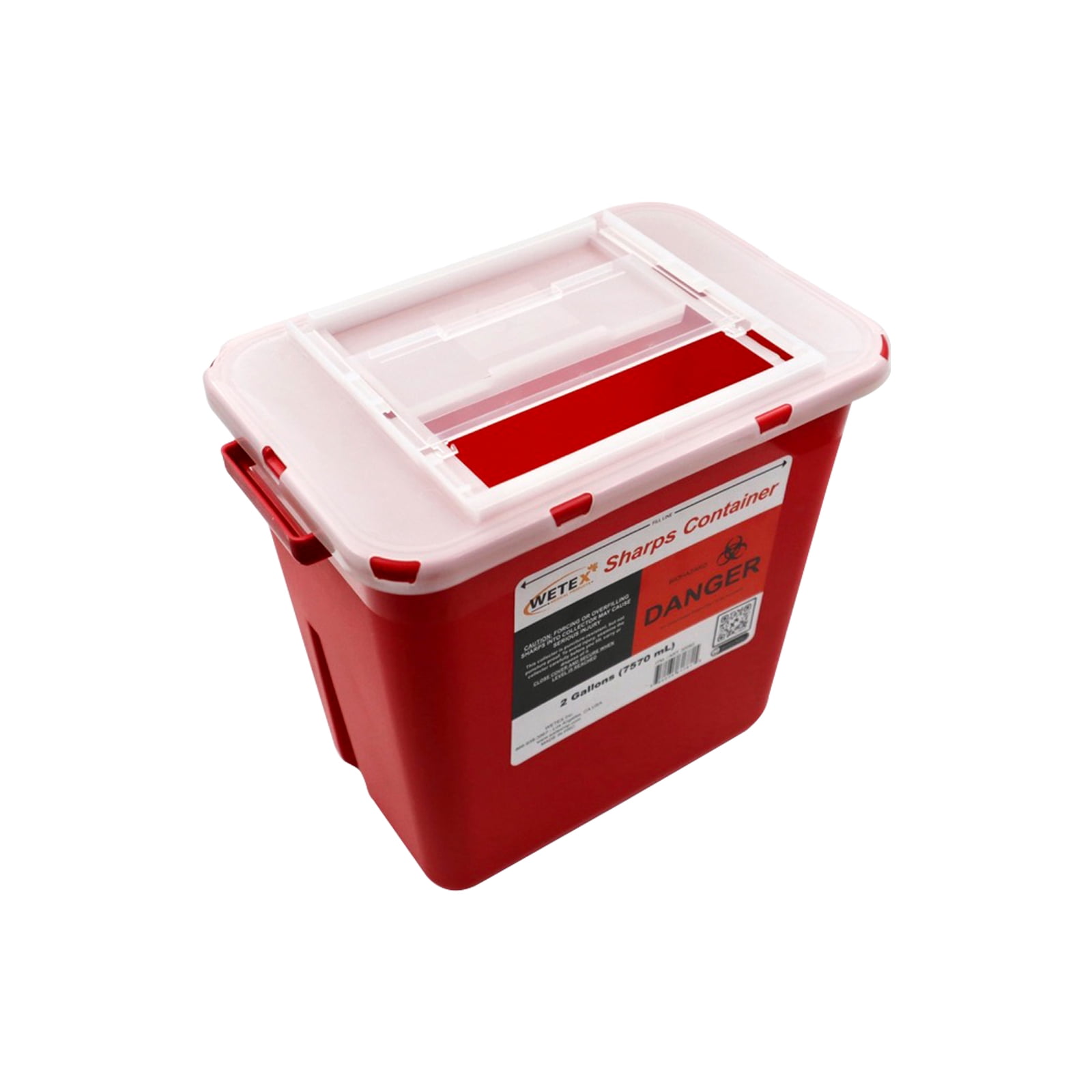 Wetex 24pcs Sharps Container Biohazard Multiple-Use Needle Disposable - Puncture Resistant