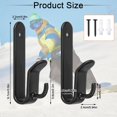 thumbnail image 2 of Pinzas de montaje en pared para tablas de snowboard Rolitwils, de acero con protección de goma, 2 of 7