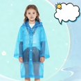 thumbnail image 2 of LIZENG Girls Clear Rain Jacket for Kids Reusable Waterproof Quick Dry Raincoat Children Lightweight Hiking Camping Rain Poncho, 2 of 5