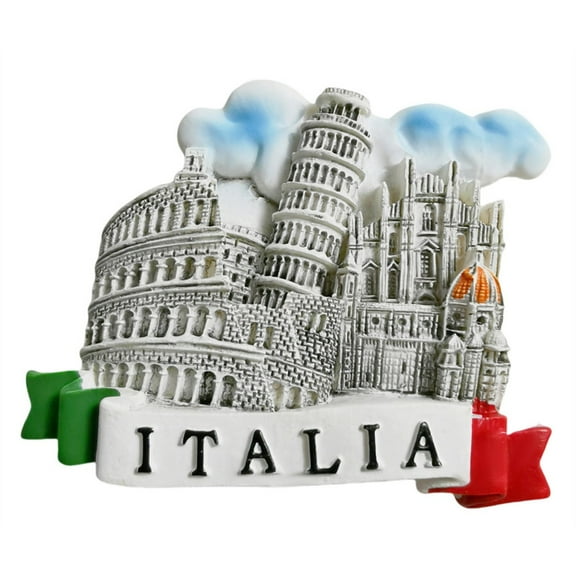 Italy 3D Fridge Magnet Souvenir Gift,Resin Handmade Italia Refrigerator Magnet Home Decoration Collection