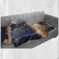 thumbnail image 6 of Thunder Soft Flannel Fleece Throw Blanket, Weather Themed Composition with Clouds with Bolts Pastoral Arrangement Print, Cozy Plush for Indoor and Outdoor Use, 50" x 70", Multicolor, by Ambesonne, 6 of 6