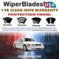 thumbnail image 2 of 2003 Volvo S80 Beam Wiper Blades Wipers w/1yr Warranty (Set of 2) (WiperBladesUSA), 2 of 5