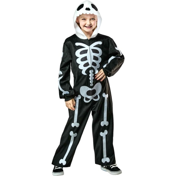 Skeleton Jumpsuit Halloween Costume for Children, Boy's Size L (10/16), by Way to Celebrate