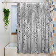 thumbnail image 3 of Gray Grey Forest Waterproof Shower Curtain, Large 72"x78" Washable Polyester Fabric Shower Curtains for Bathroom, Grey Modern Art Oil Painting Decorative Bathtub Curtain Sets with Hooks, 3 of 9